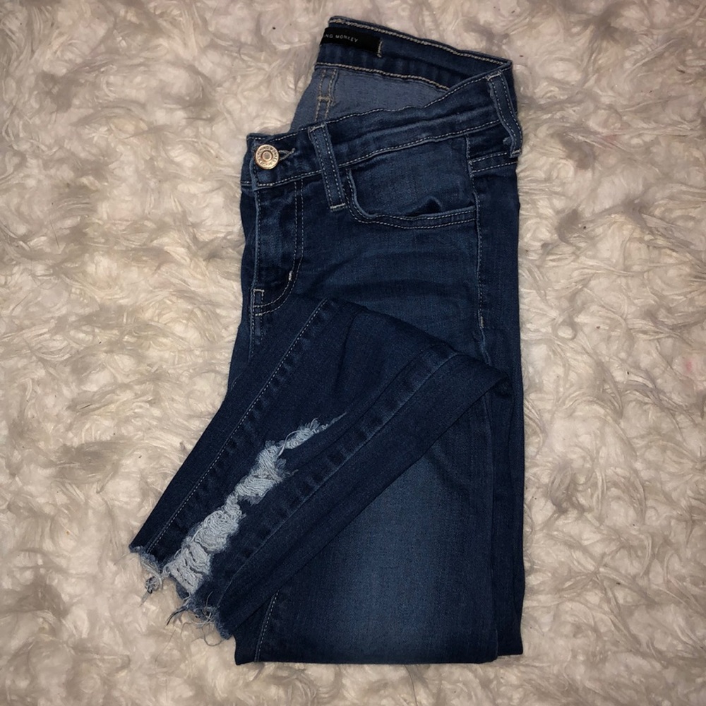 Flying monkey skinny jeans